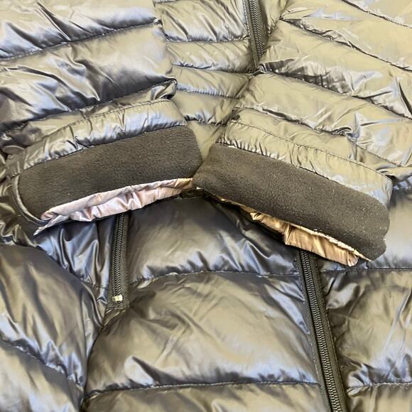 Andrew Marc Sz L Lightweight Packable Premium Down Jacket Quilted Long Black - Picture 13 of 16